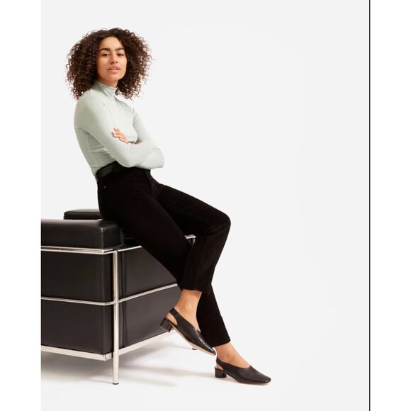 Everlane Womens Baby Cord Cheeky Pants 29 US 8 Black Corduroy Straight Leg NWT - Picture 4 of 11